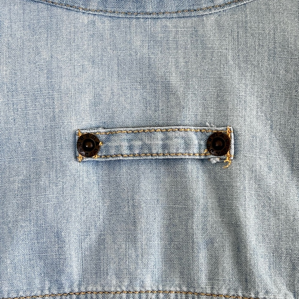 Lizwear | Vintage button down shirt chambray throw on size small - Picture 8 of 9